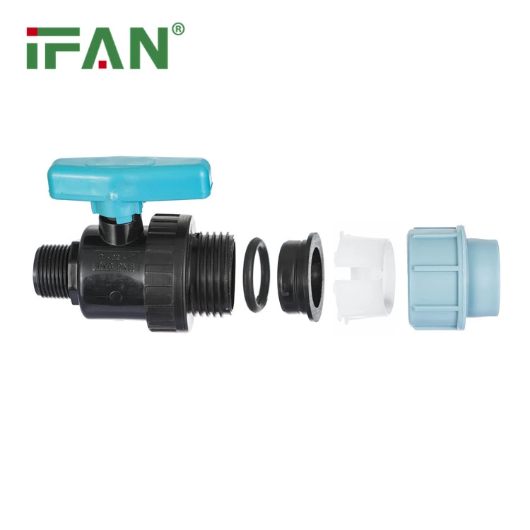 Zawory kulowe PP z przyłączem męskim