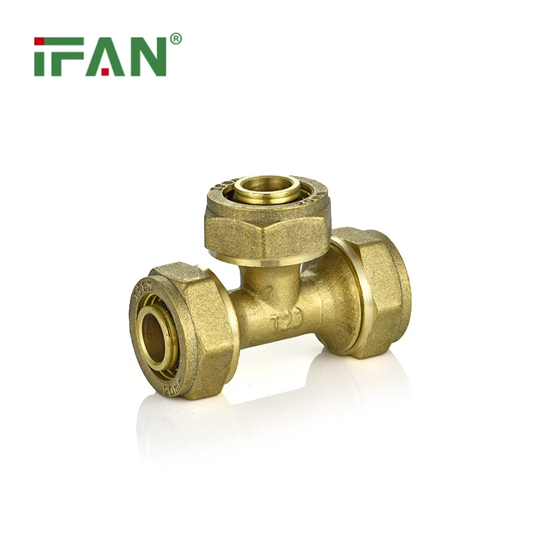 Trójnik kompresyjny mosiężny