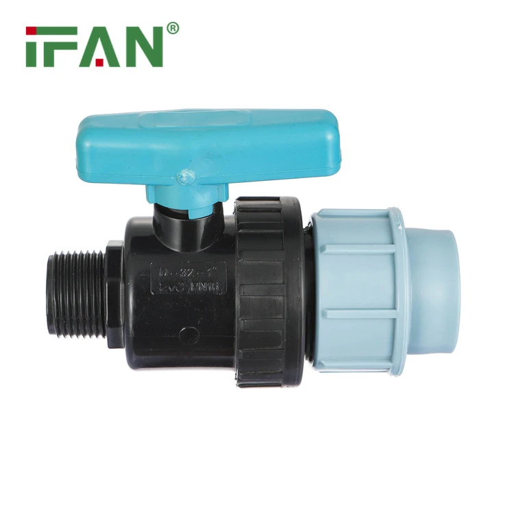 Zawory kulowe PP z przyłączem męskim