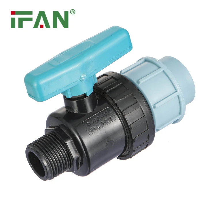 Zawory kulowe PP z przyłączem męskim