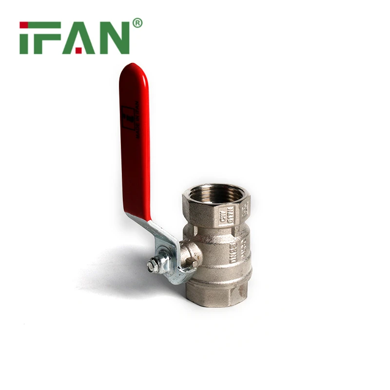 Zawór kulowy z czerwonym uchwytem